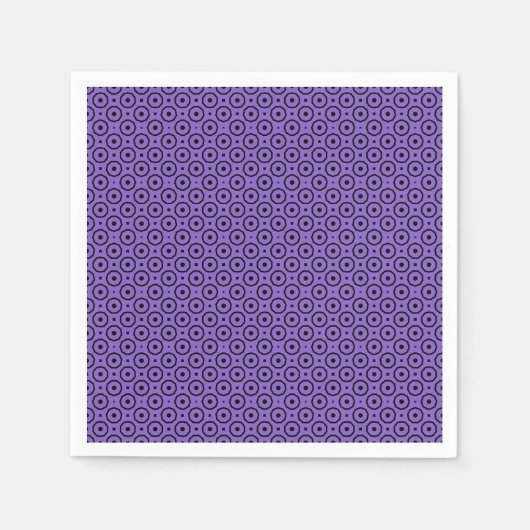 Serviette En Papier Geo violet et noir (Devant)