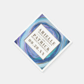 Serviette En Papier Géode Agate Gemstone Mariage Napkins (Coin)