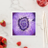 Serviette En Papier Géode d'agate violet tombé (En situation)