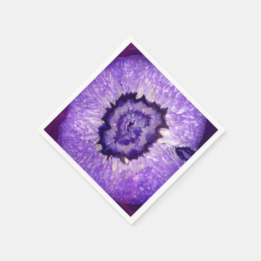 Serviette En Papier Géode d'agate violet tombé (Coin)