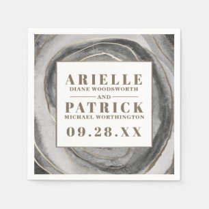 Serviette En Papier Géode Gemstone Agate Mariage Napkins