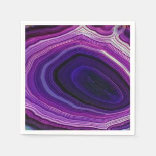 Serviette En Papier Géode violette à torsion tombante