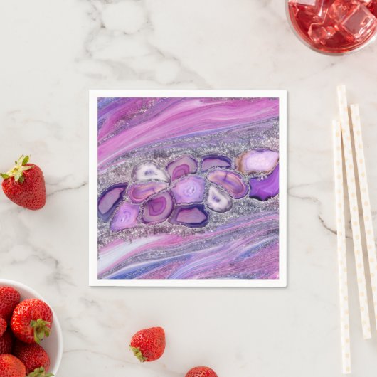 Serviette En Papier Geodes Crystal Flow (En situation)