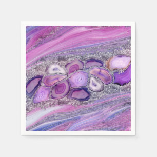 Serviette En Papier Geodes Crystal Flow