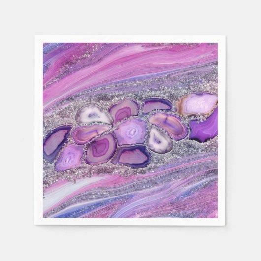 Serviette En Papier Geodes Crystal Flow (Devant)