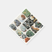 Serviette En Papier Géologie des roches minérales vintages (Coin)