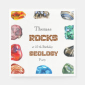 Serviette En Papier Géologie fête d'anniversaire roche gemstone (Devant)