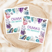 Serviette En Papier Geology Girl Birthday Gem Dig Party Napkins