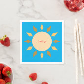 Serviette En Papier Geometric Sun Circle Thunder_Cove (En situation)