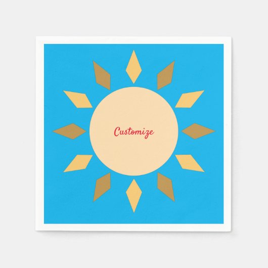 Serviette En Papier Geometric Sun Circle Thunder_Cove (Devant)
