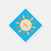 Serviette En Papier Geometric Sun Circle Thunder_Cove (Coin)