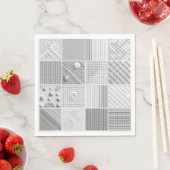 Serviette En Papier Geometric Texture Grid (En situation)