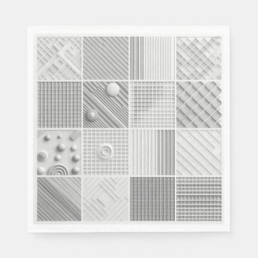 Serviette En Papier Geometric Texture Grid (Devant)