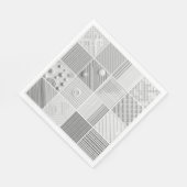 Serviette En Papier Geometric Texture Grid (Coin)