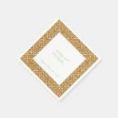 Serviette En Papier Geometric Wedding Paper Napkin (Coin)