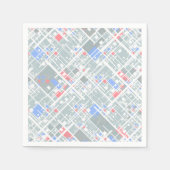 Serviette En Papier Géométrie abstraite moderne. (Devant)