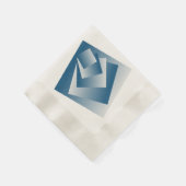 Serviette En Papier Géométrie bleu sarcelle (Coin)