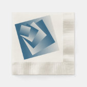 Serviette En Papier Géométrie bleu sarcelle (Devant)