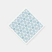Serviette En Papier Géométrie bleue (Coin)