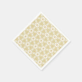 Serviette En Papier Géométrie florale jaune (Coin)