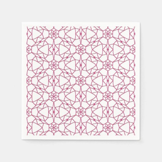Serviette En Papier Géométrie rose (Devant)