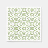 Serviette En Papier Géométrie verte (Devant)