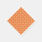 Serviette En Papier Géométrique moderne, Diamants - Mandarin orange (Coin)