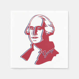 Serviette En Papier George Washington Portrait Ajouter un texte USA Dr