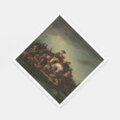 Serviette En Papier George Washington Traversant le Delaware (Coin)