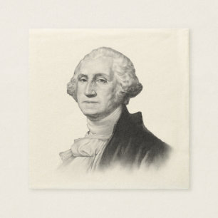 Serviette En Papier George Washington Vintage Portrait Peinture