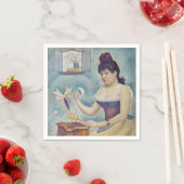 Serviette En Papier Georges Seurat - Jeune Femme Se Poussant (En situation)