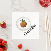 Serviette En Papier Georgia Peach (En situation)