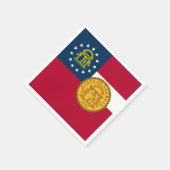 Serviette En Papier Georgian Flag & Seal, Flag of Georgia (Coin)