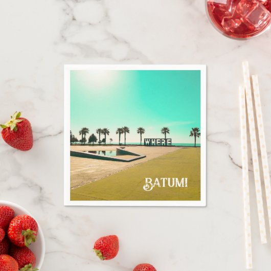 Serviette En Papier Géorgie Batumi Architecture Paysage (En situation)