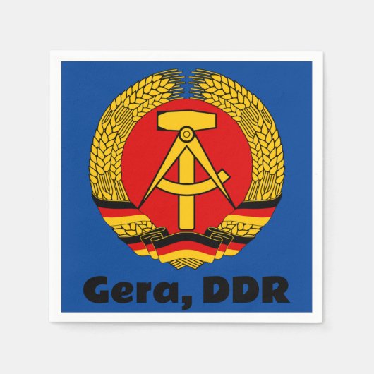 Serviette En Papier Gera, Allemagne de l'Est - DDR GDR Ostdeutschland (Devant)
