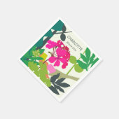 Serviette En Papier Geraniums fleuris Garden Party (Coin)