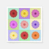 Serviette En Papier Gerbera 3x3 Conception de marguerite (Devant)