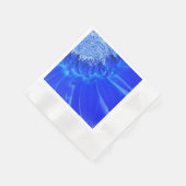 Serviette En Papier gerbera bleu électrique (Coin)