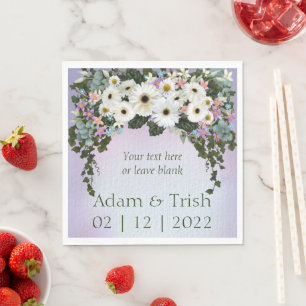 Serviette En Papier Gerbera Daisies Swag