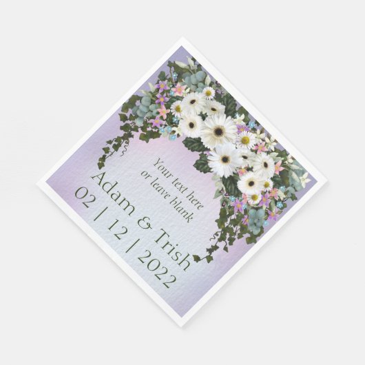 Serviette En Papier Gerbera Daisies Swag (Coin)