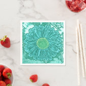Serviette En Papier Gerbera Daisy (En situation)