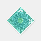 Serviette En Papier Gerbera Daisy (Coin)