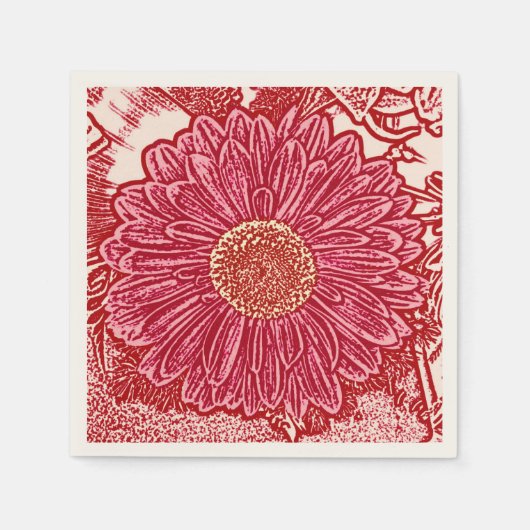 Serviette En Papier Gerbera Daisy (Devant)
