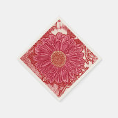 Serviette En Papier Gerbera Daisy (Coin)