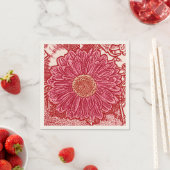 Serviette En Papier Gerbera Daisy (En situation)