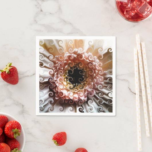 SERVIETTE EN PAPIER GERBERAS (En situation)