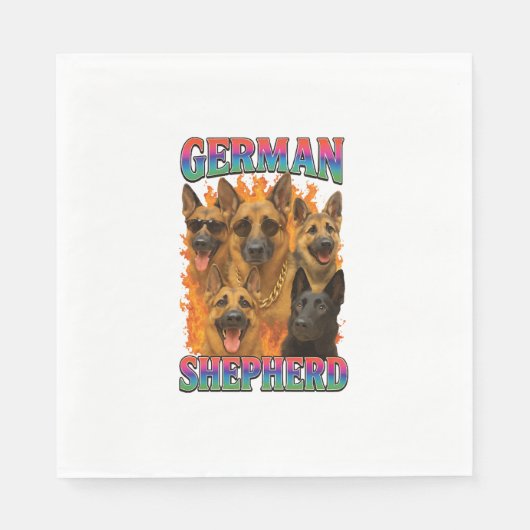 Serviette En Papier German Shepherd (Devant)