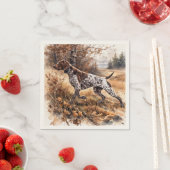 Serviette En Papier  German Shorthaired Pointer  (En situation)