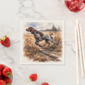 Serviette En Papier  German Shorthaired Pointer  (En situation)