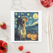 Serviette En Papier German Shorthaired Pointer 2 Chien Mignon Hallowee (En situation)